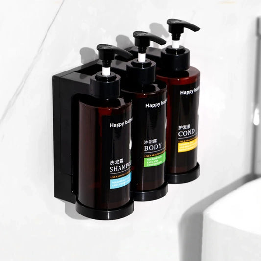 Dispensador de Jabón de Pared Sin Taladro | Champú + Gel de Ducha Separados | Instalación en 60 Segundos